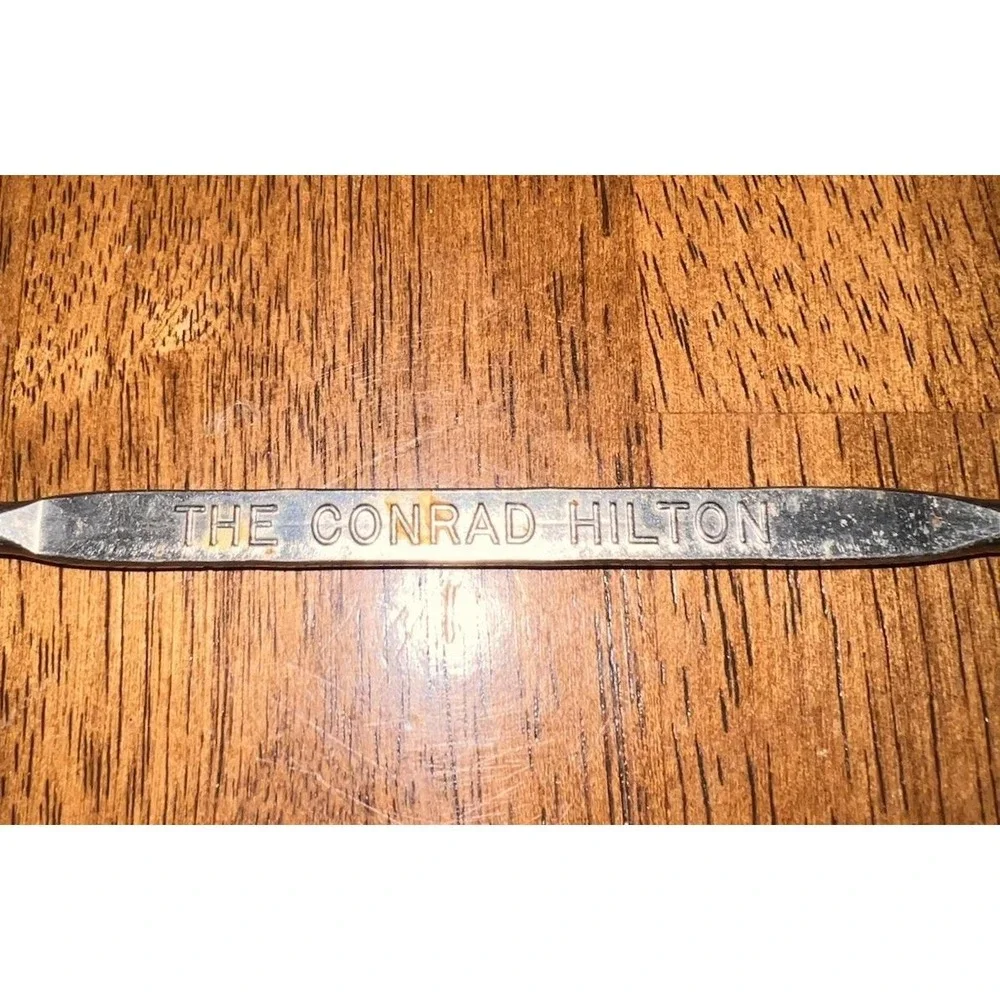 Vintage Conrad Hilton Chicago Cocktail Bar Spoon Bottle Opener 1950s Mid Century